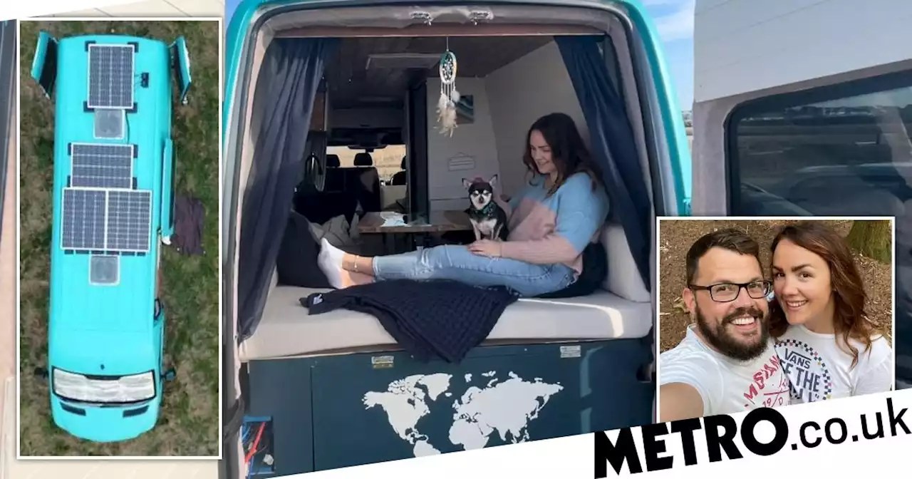 Couple save thousands on bills by turning a van into the perfect home on wheels