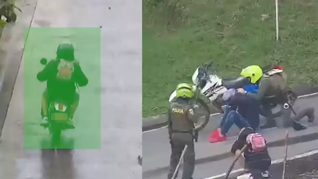 [Video] Se daban un 'roce' en una moto robada por todo Rionegro y los pillaron