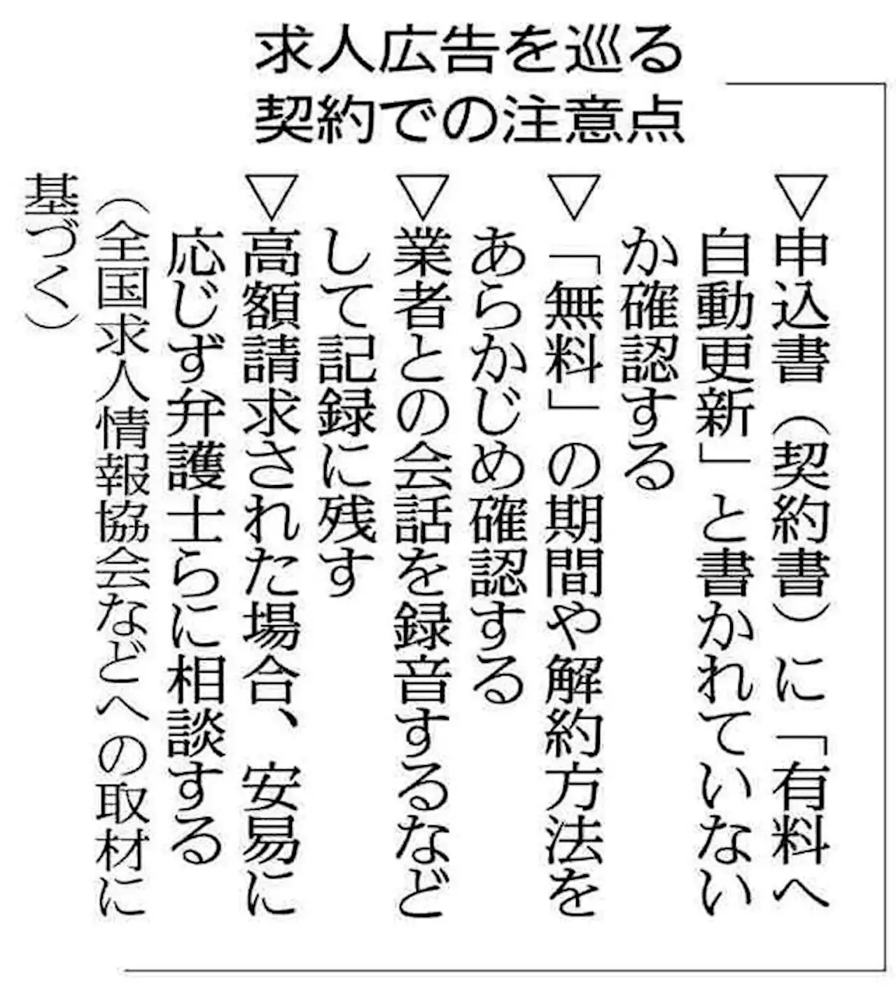 無料の求人広告、３週間後に更新料３０万円の請求書…小さな字で「自動移行」記載 : 社会 : ニュース