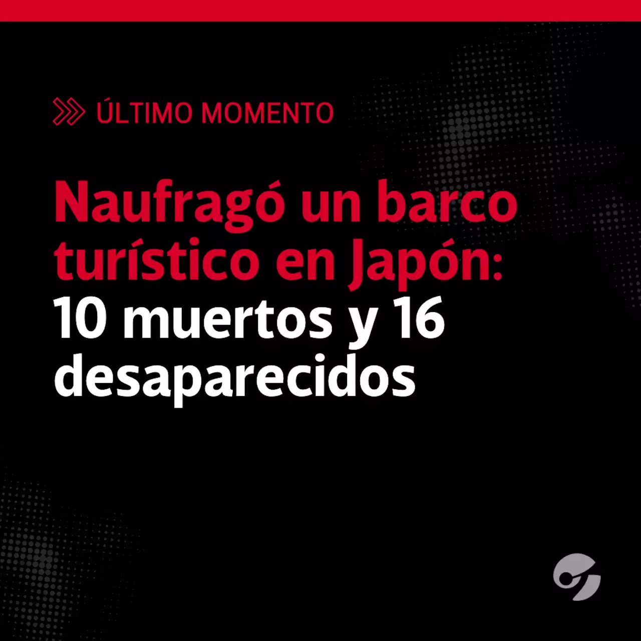 Naufragó un barco turístico en Japón: 10 muertos y 16 desaparecidos