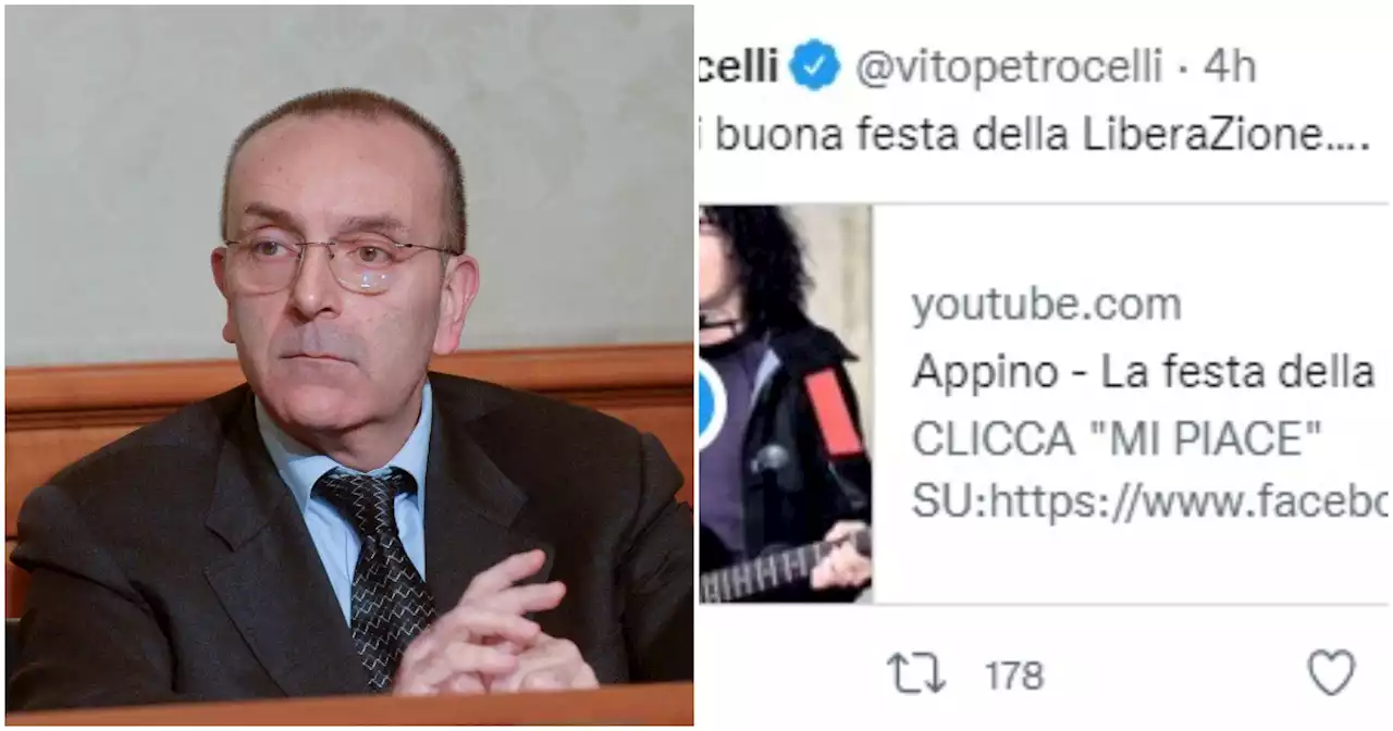 Il M5s espelle Petrocelli per il tweet che celebra la Liberazione con la Z 'russa'