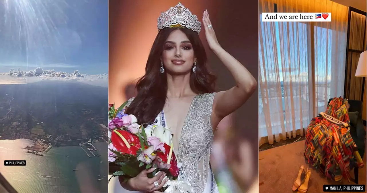 Miss Universe 2021 Harnaaz Sandhu arrives in Manila