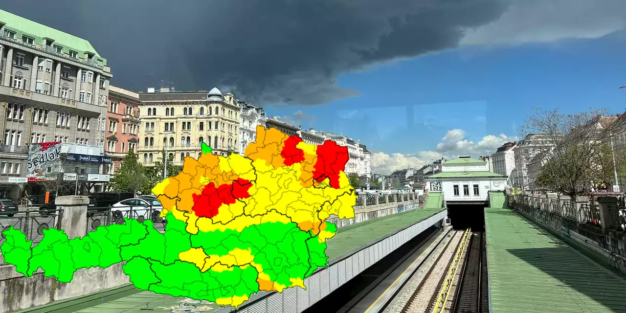 Rote Warnstufe ausgerufen – Unwetter zieht über Wien