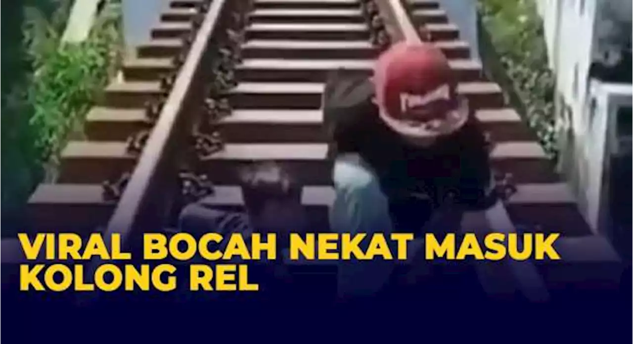 Viral! Detik-detik Aksi Bocah Nekat Masuk Kolong Jembatan Rel saat Kereta Melintas