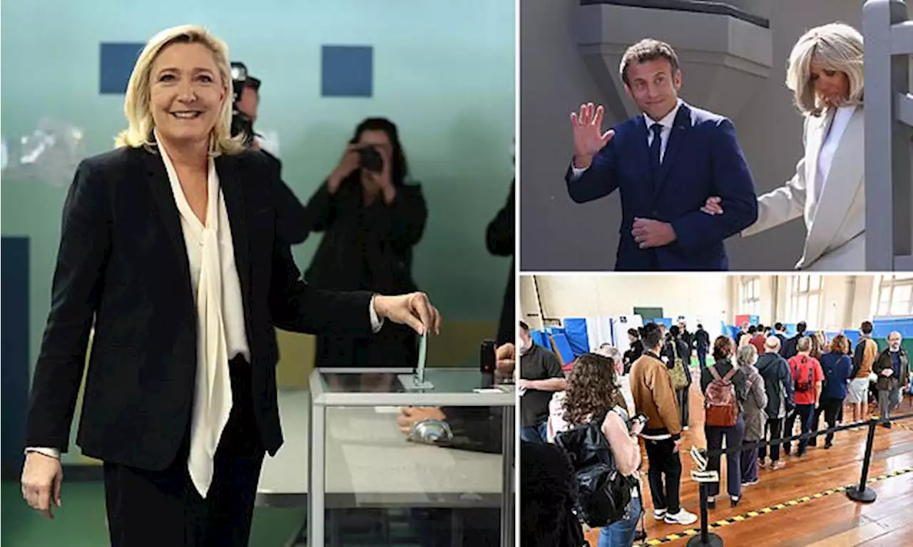 French election: Le Pen first to cast vote in nail-biting election