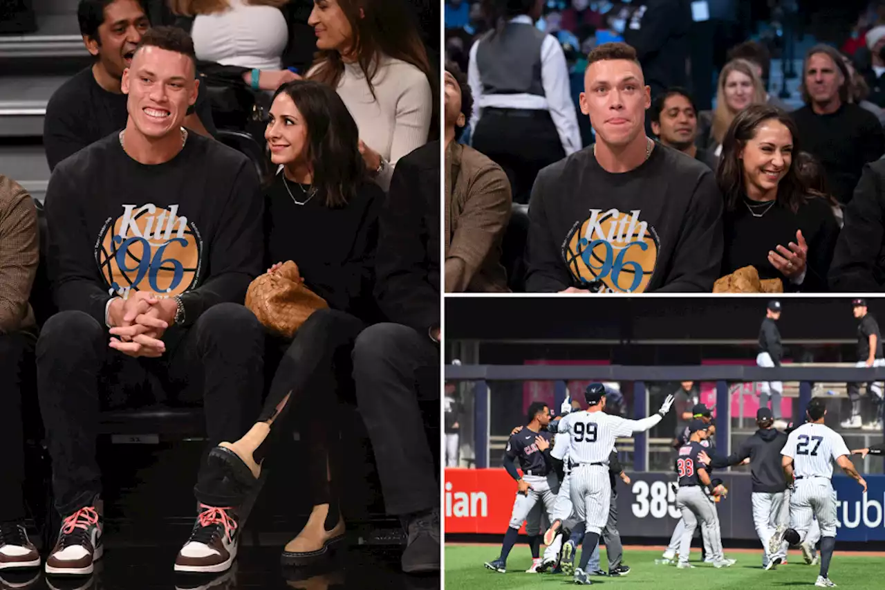 Aaron Judge, wife attend Nets loss after trash-filled end to Yankees game