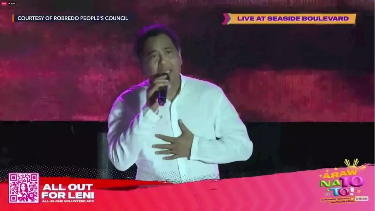 'Pagpuna ay pagmamahal': John Arcilla gives rousing speech at Robredo-Pangilinan Pasay rally