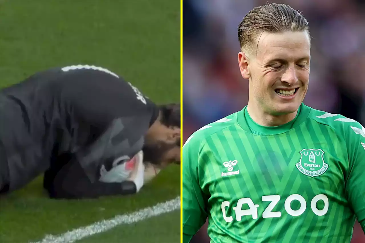 Alisson mimics Jordan Pickford as Liverpool have last laugh over Everton