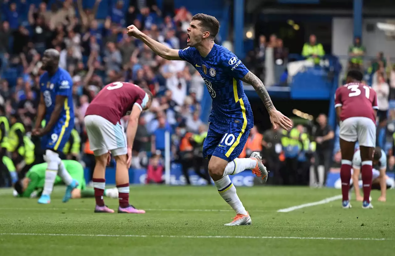 Pulisic settles Chelsea's top four nerves, Burnley out of relegation zone