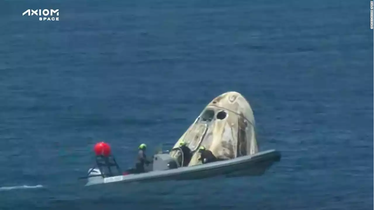 All-private SpaceX astronaut mission splashes down successfully after week of delays