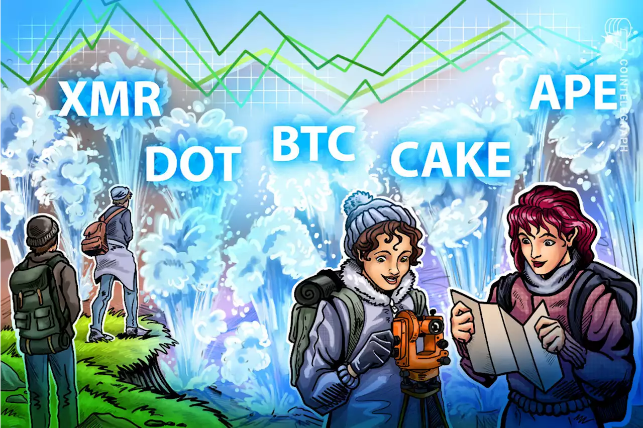 Top 5 cryptocurrencies to watch this week: BTC, DOT, XMR, APE, CAKE