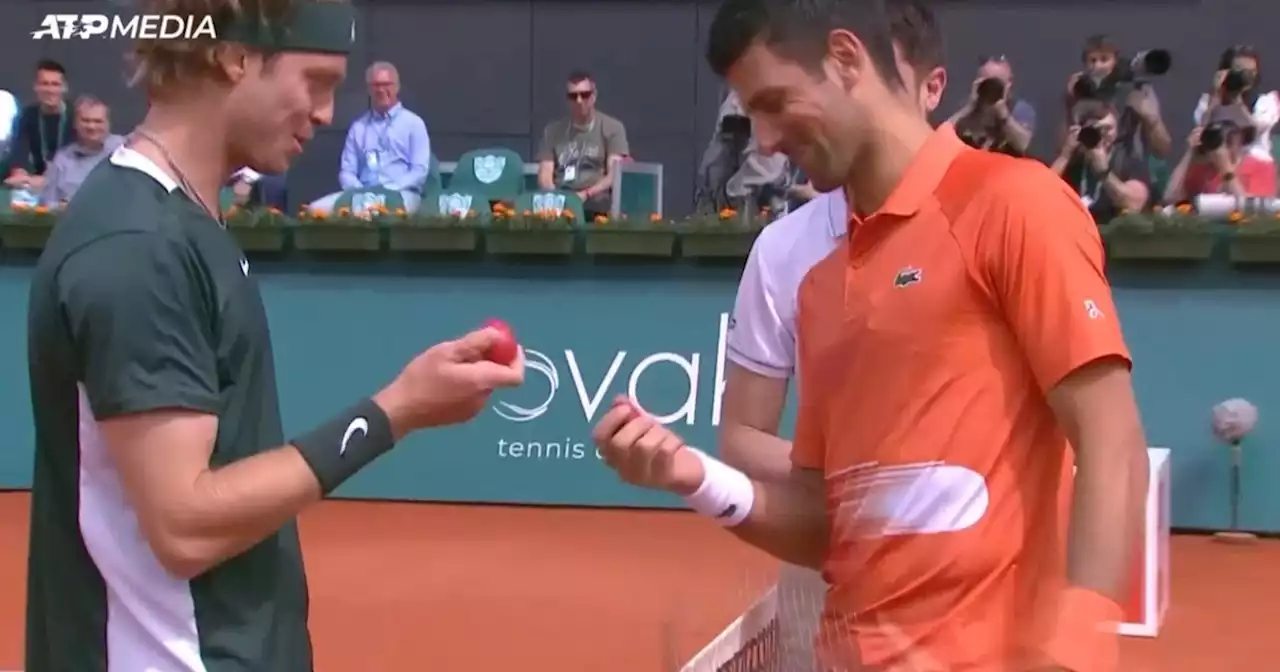 Video: Djokovic-Rublev y un sorteo con un par de huevos