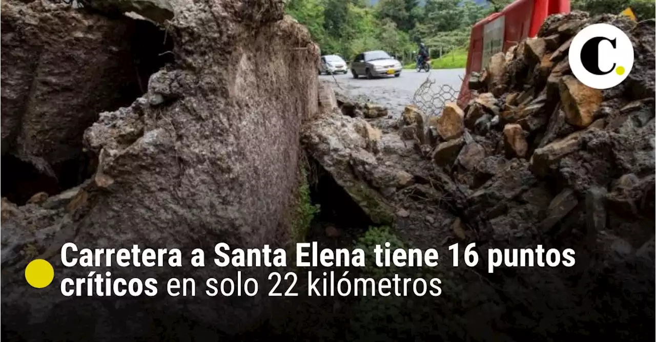 Carretera a Santa Elena tiene 16 puntos críticos en solo 22 kilómetros