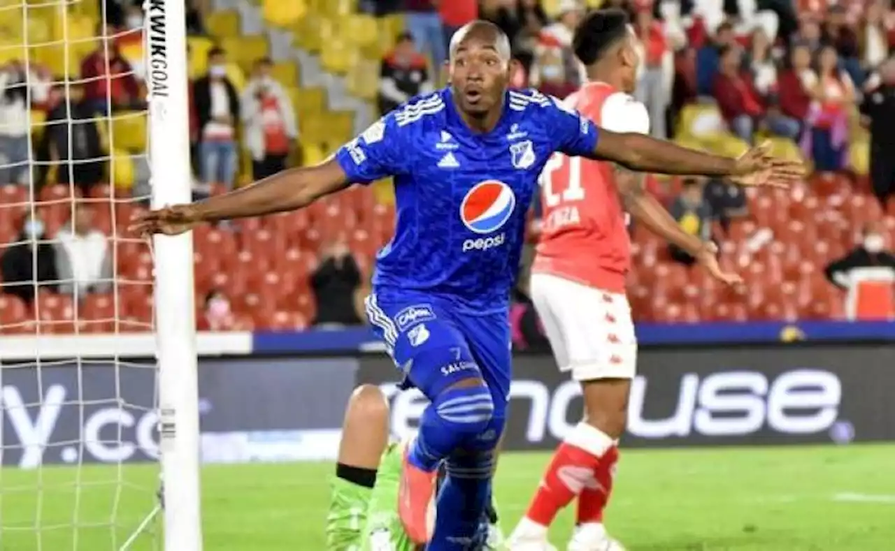 Con gol de Herazo, Millonarios le va ganando 1-0 a Santa Fe