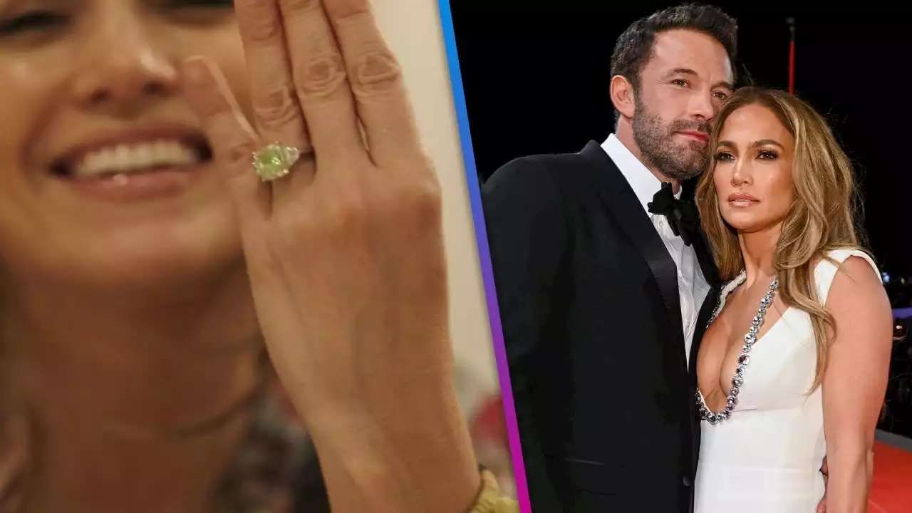 Jennifer Lopez Flashes Engagement Ring For The Camera