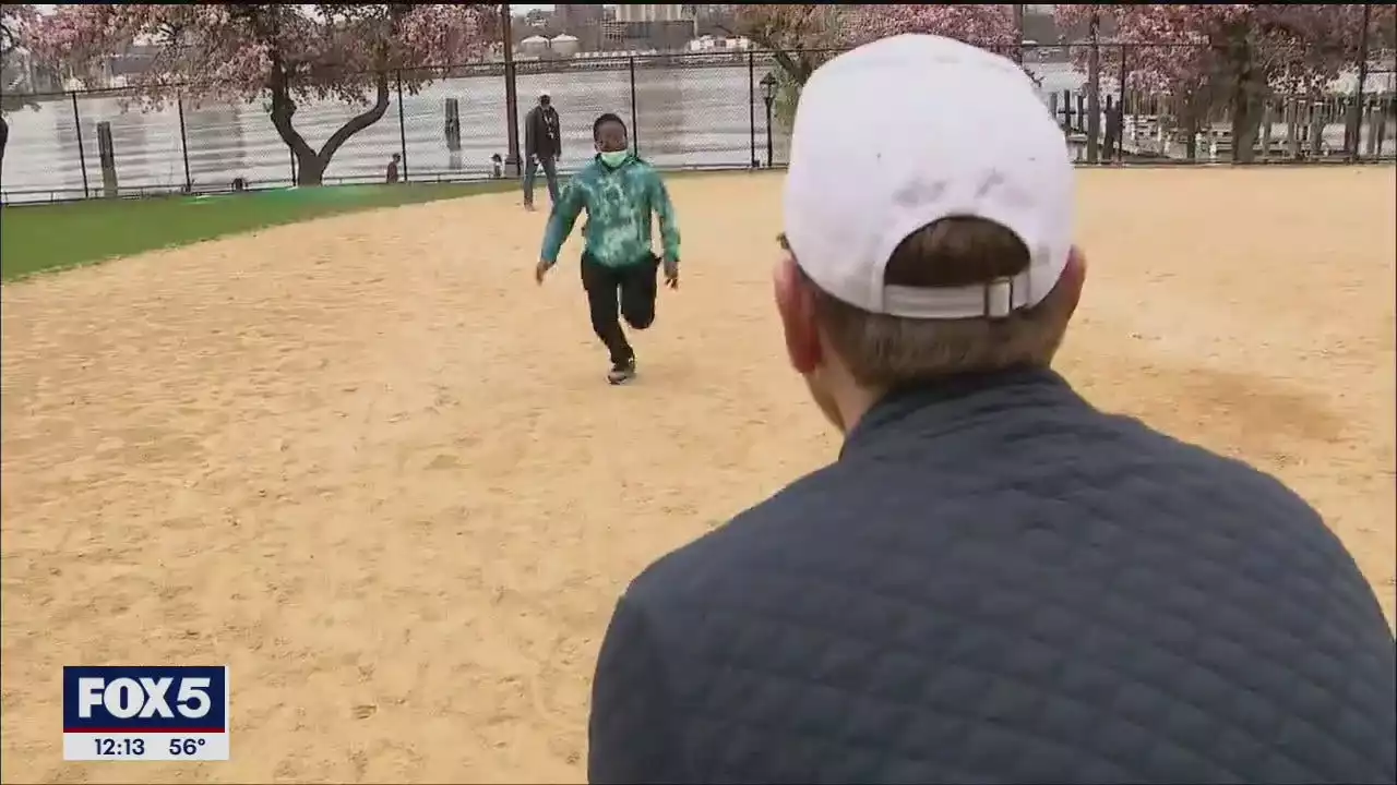 Adaptive blind baseball played in NYC