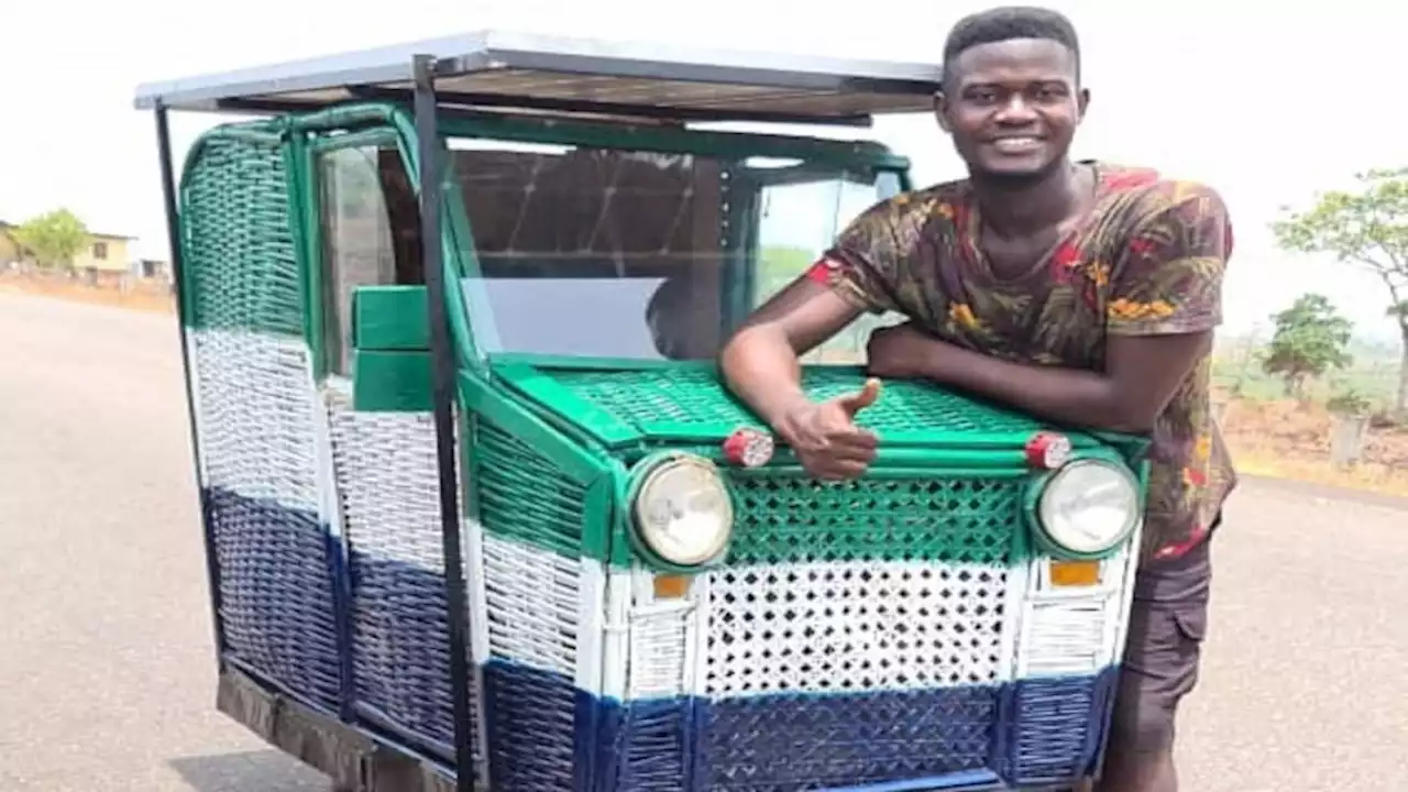 Inventor Builds First Solar Powered Trash Car in Sierra Leone