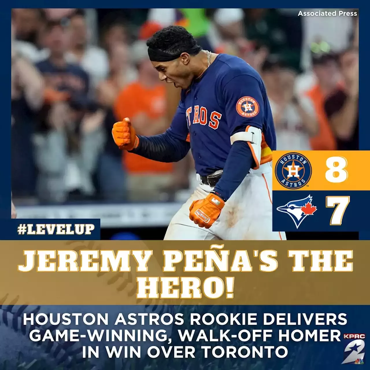 WALK-OFF HERO: Jeremy Peña delivers game-winning homer to send