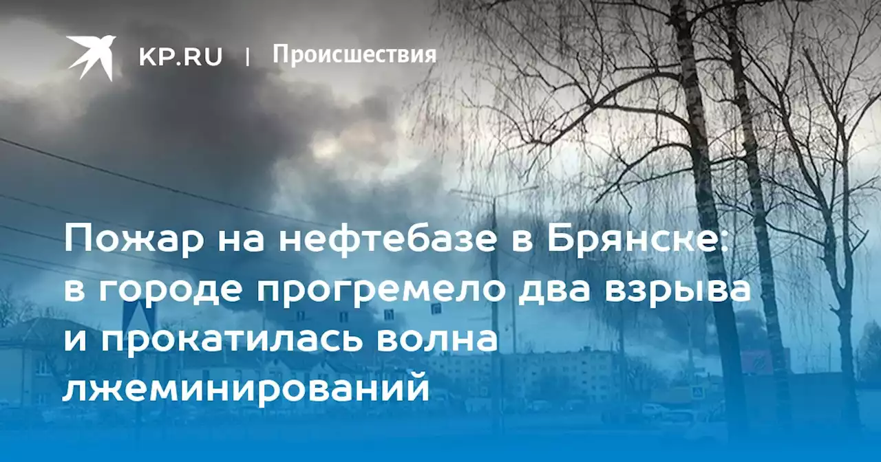 Пожар на нефтебазе в Брянске: в городе прогремело два взрыва и прокатилась волна лжеминирований