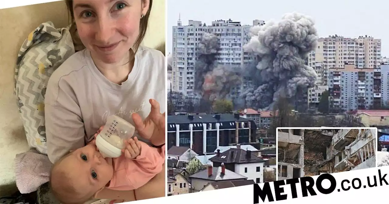 Mother and baby killed in Russian strike on tower block pictured