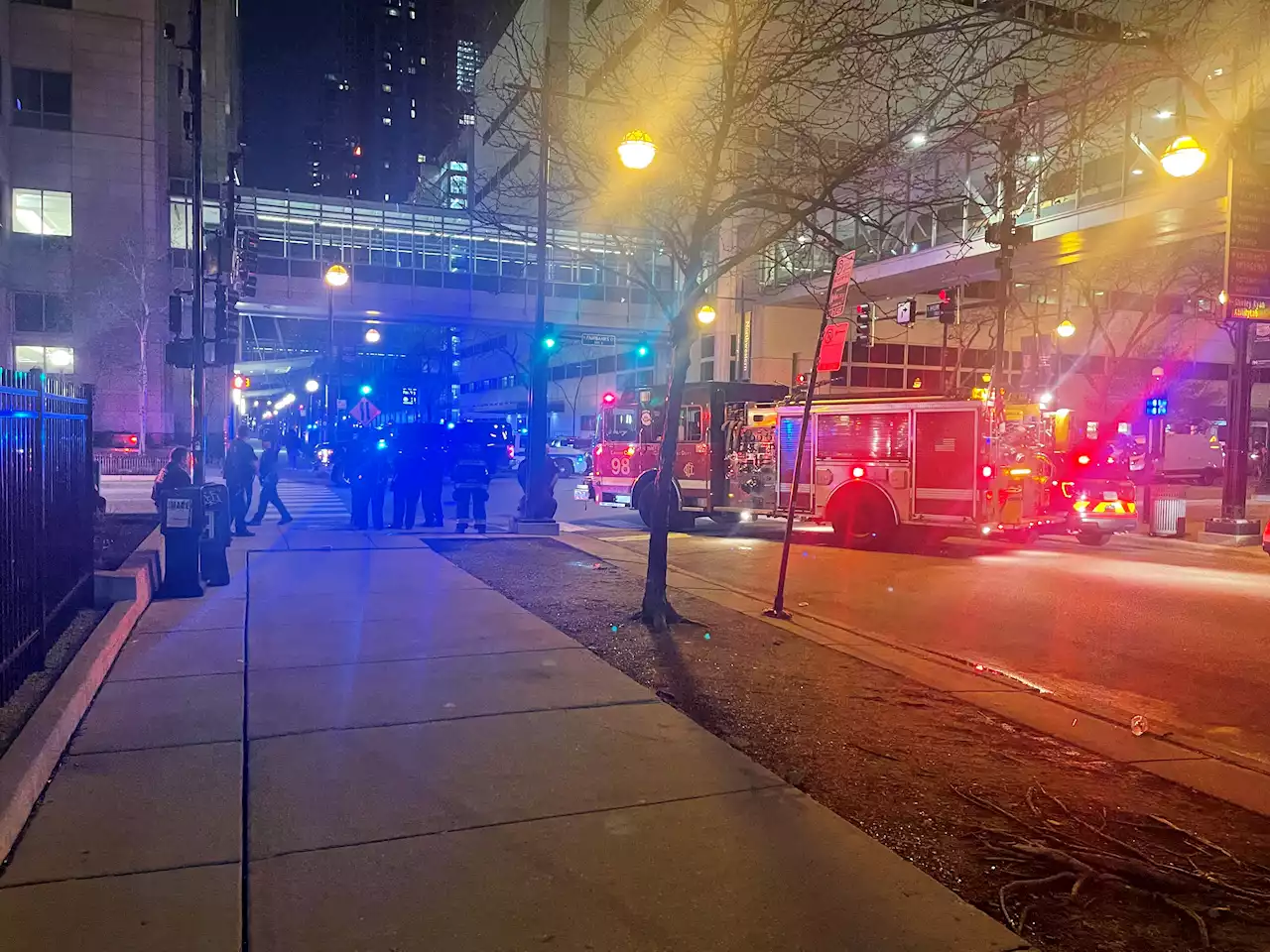 Large Police Presence at Northwestern Memorial Hospital