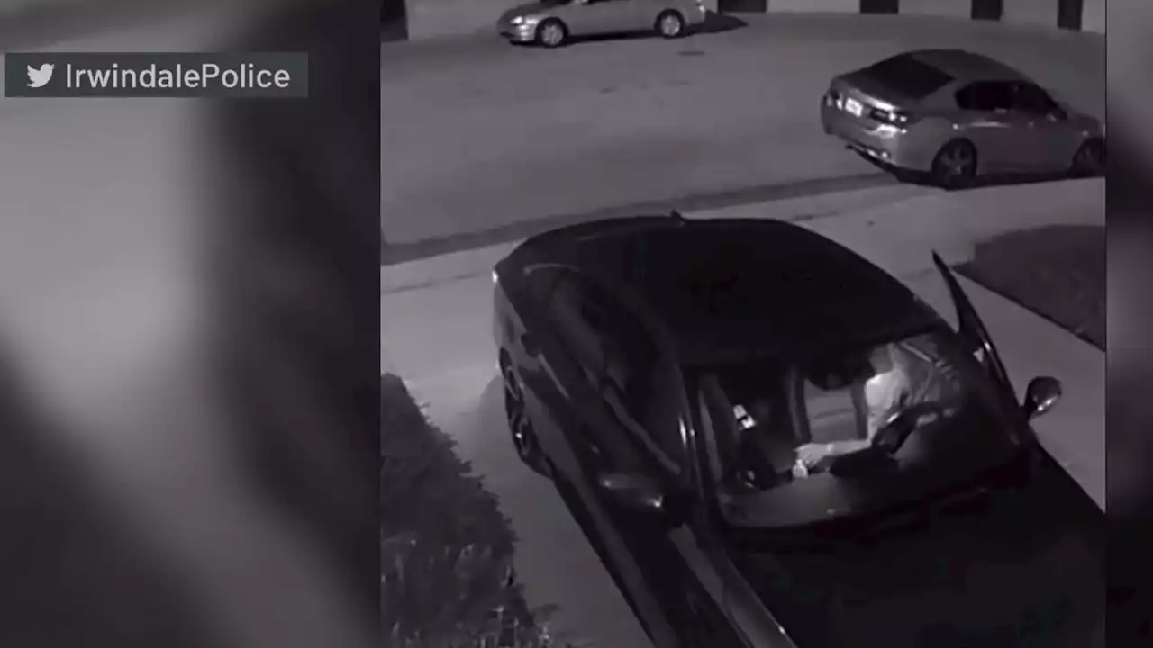 Police Search for Man Caught on Camera Apparently Breaking Into Cars