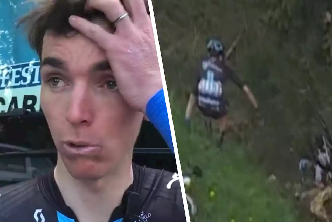 Romain Bardet helpt zwaar gecrashte Alaphilippe en laat zo eigen kans schieten in Luik-Bastenaken-Luik: “Hij kon niet ademen”