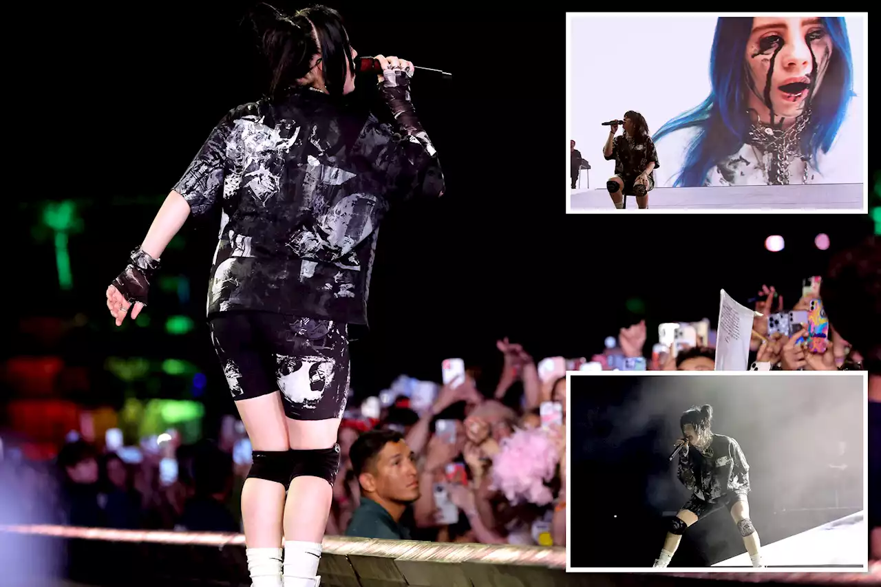 Billie Eilish takes a tumble during Coachella set: ‘I just ate s–t!’