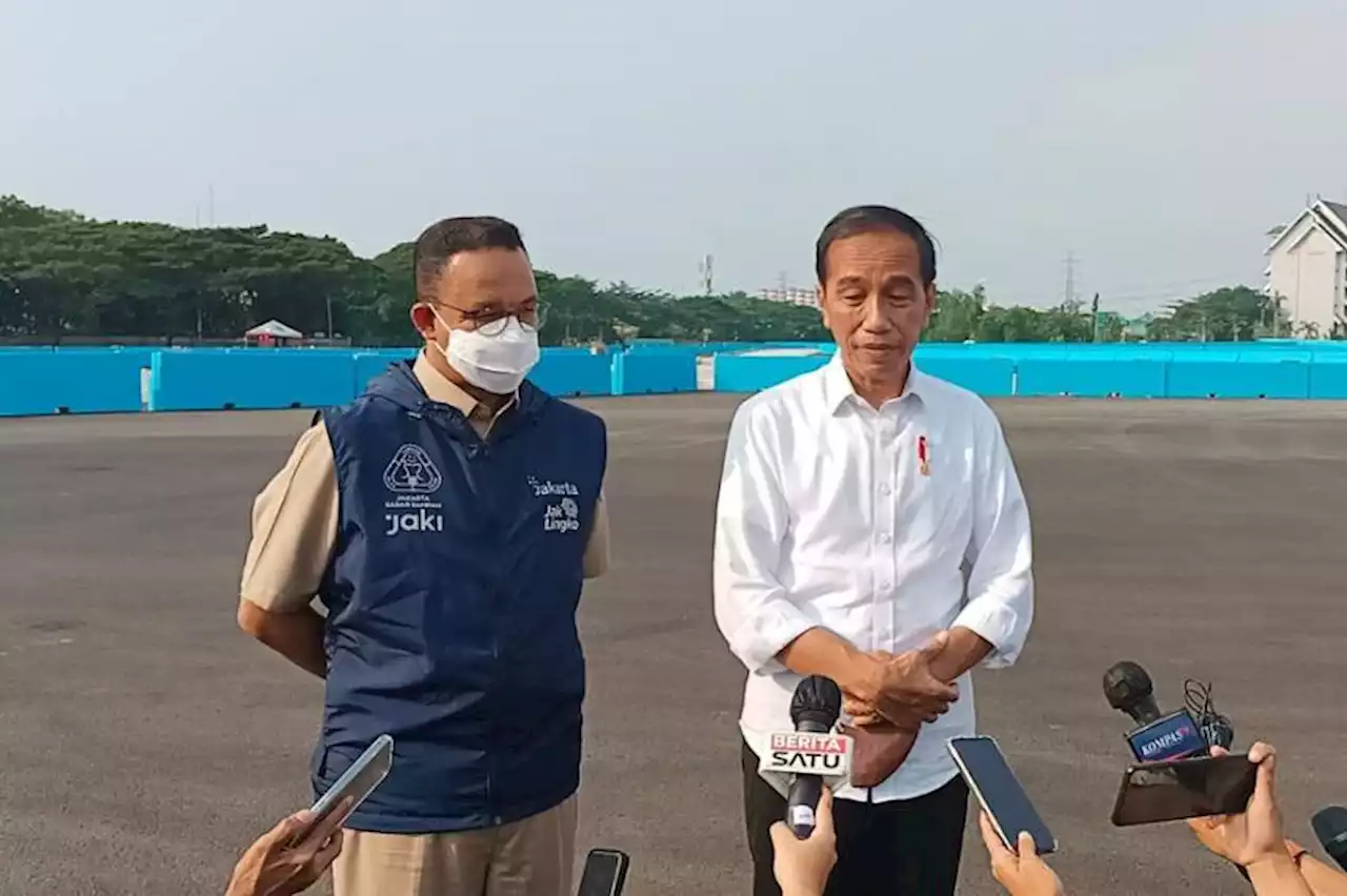 Anies Dampingi Jokowi Tinjau Sirkuit Formula E di Ancol