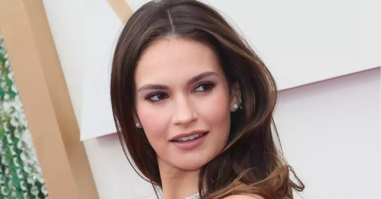 Lily James just dyed her caramel brown hair a striking off-black colour