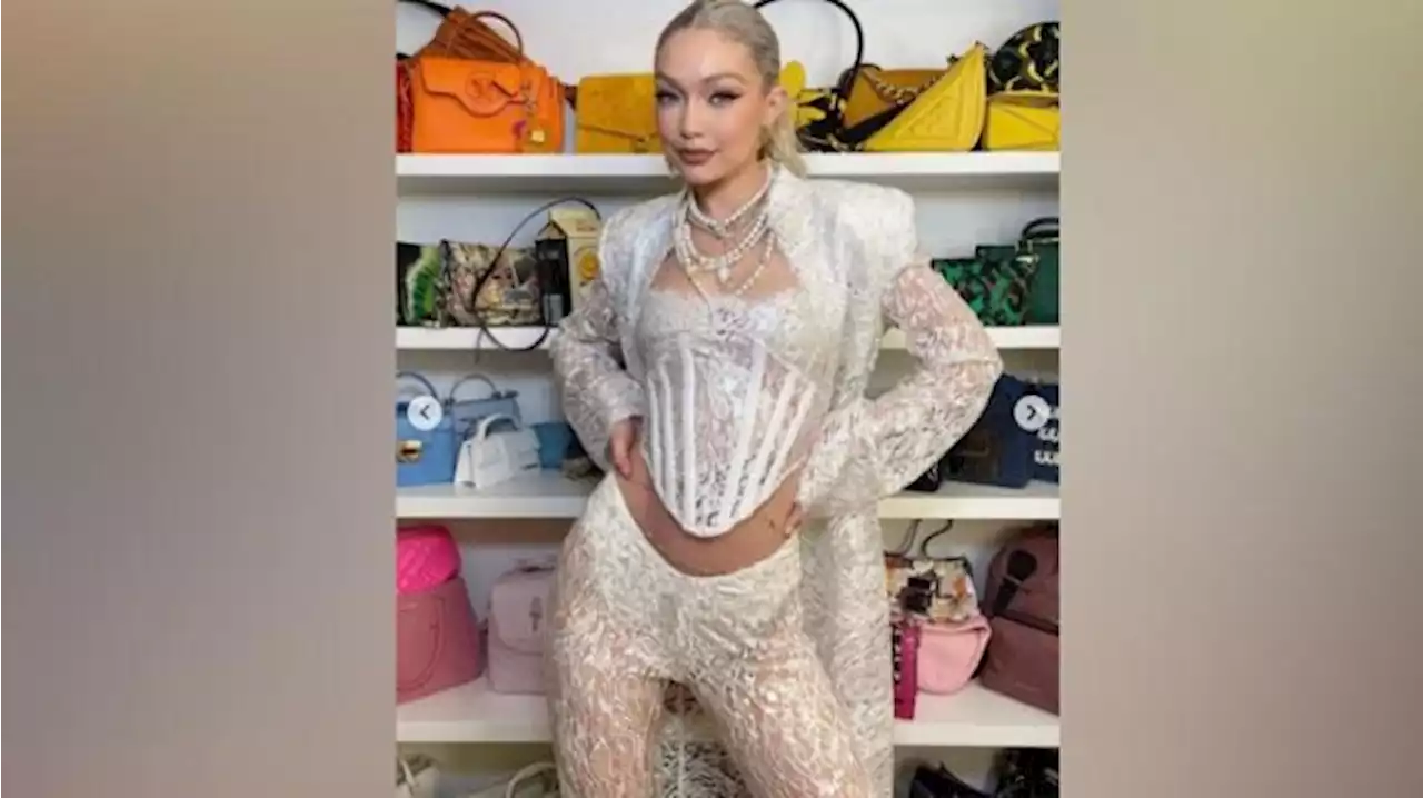 Gigi Hadid Bergaya Monokrom Serba Lace Rayakan Ulang Tahun ke-27