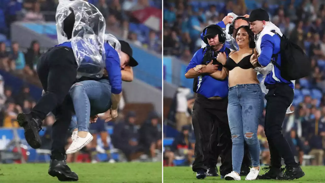 NRL streaker shares message for security guard after brutal takedown