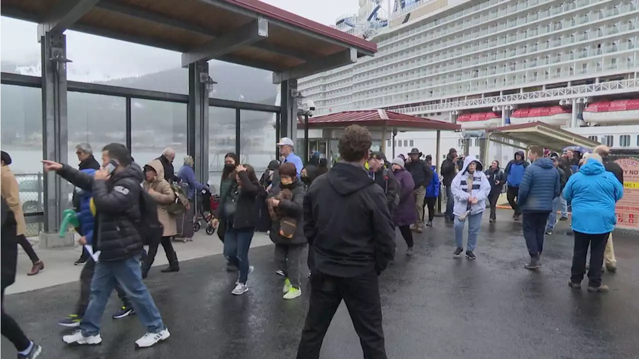 Alaska’s first large cruise ship of the year arrives in Juneau