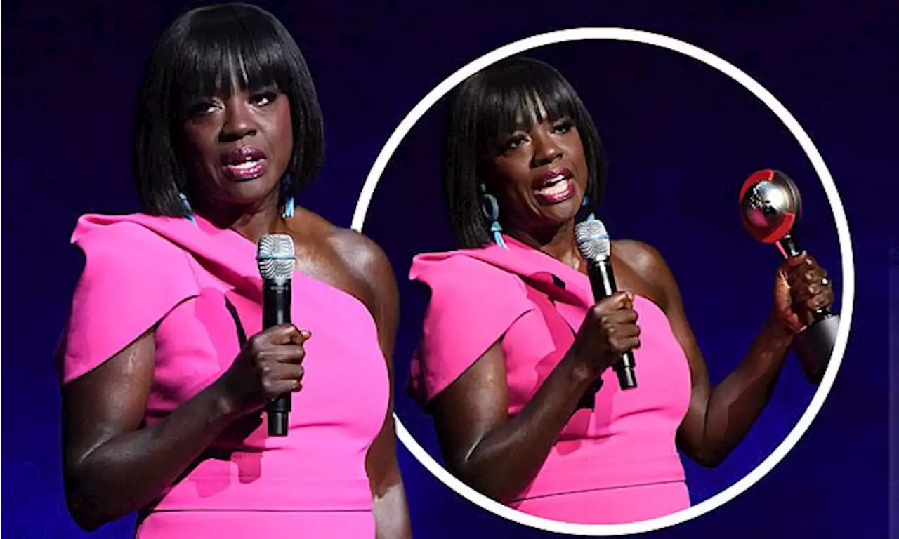 Viola Davis is a vision in hot pink while at CinemaCon in Las Vegas