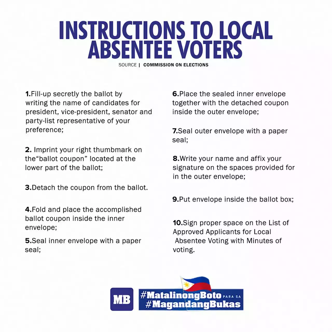 Comelec releases instructions for LAV voters