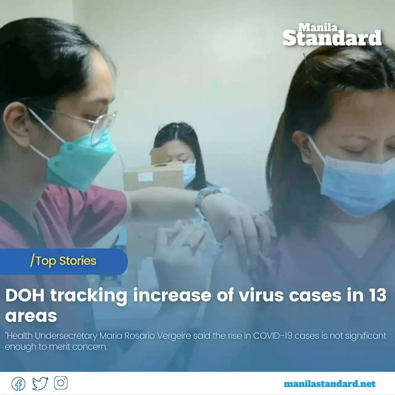 DOH tracking increase of virus cases in 13 areas