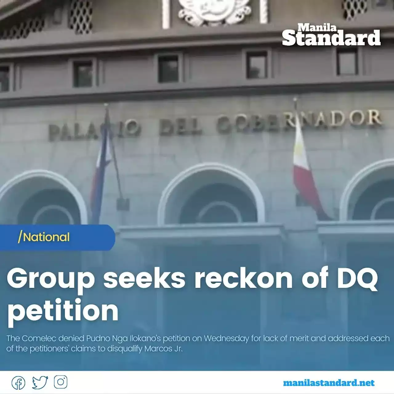 Group seeks reckon of DQ petition