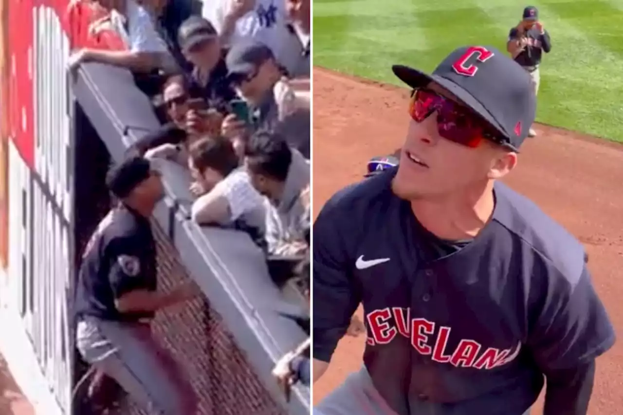 Guardians’ Myles Straw told Yankees fans to ‘hit me motherf–ker’ before trash incident