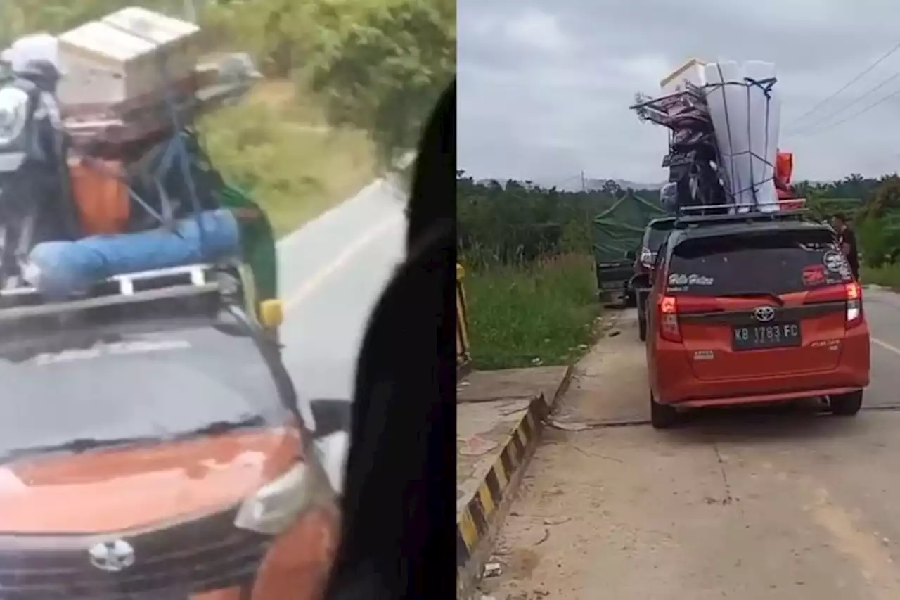 Viral Video Motor Diangkut di Atas Kap Mobil Pribadi Saat Mudik, Netizen: Untung Rumahnya Gak Diangkut - Pikiran-Rakyat.com