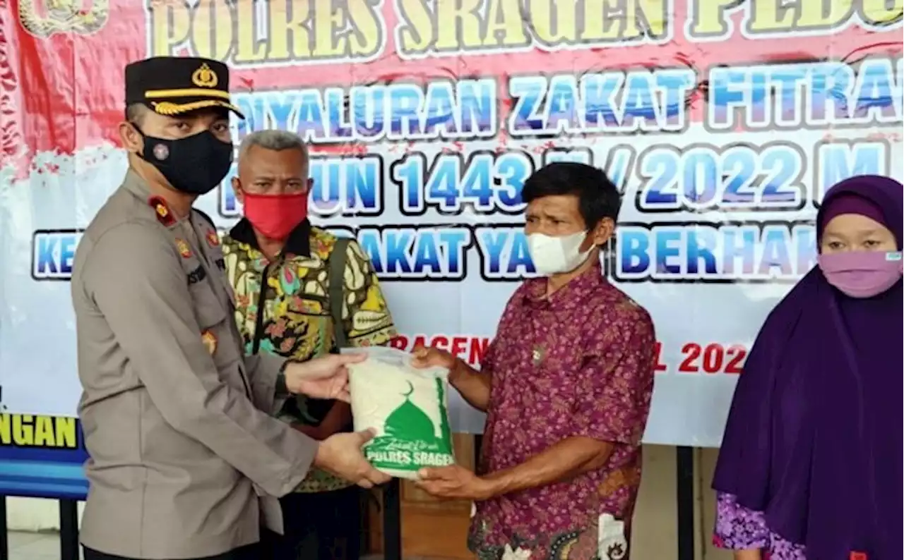 Alhamdulillah, Polres Sragen Bagikan Zakat Fitrah 1.100 Paket Beras