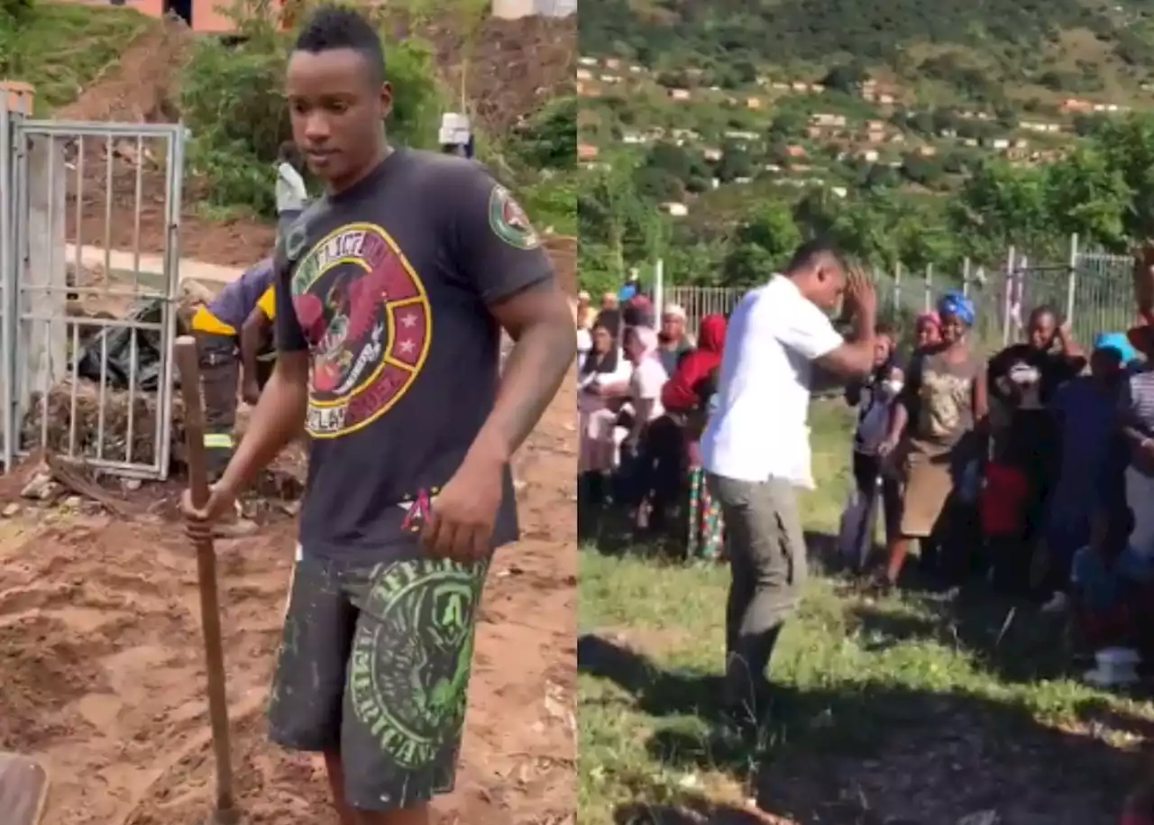 'People's president' Duduzane Zuma helps KZN armed with mop & shovel