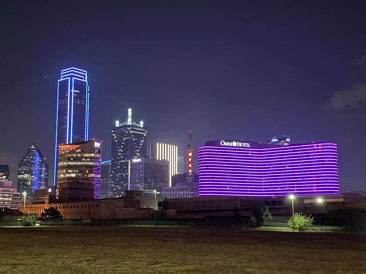 Downtown Dallas Skyline to Light in Purple Friday