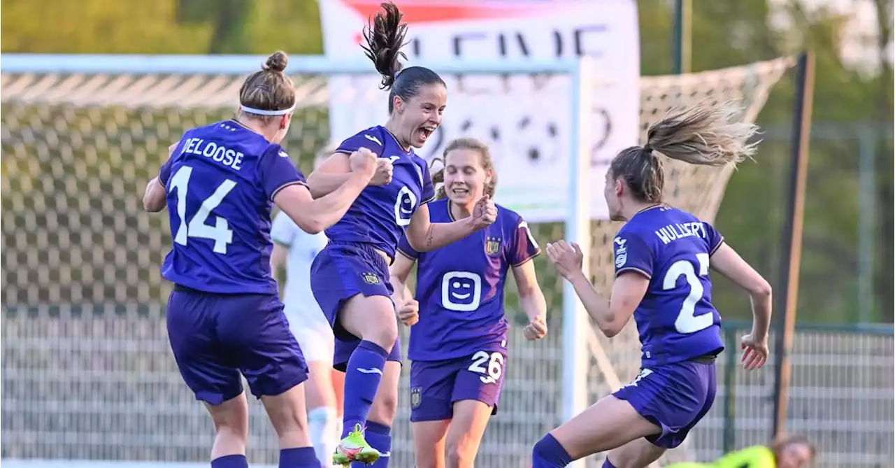 Super League: le RSC Anderlecht Women décroche son 5e titre consécutif après son succès à OHL