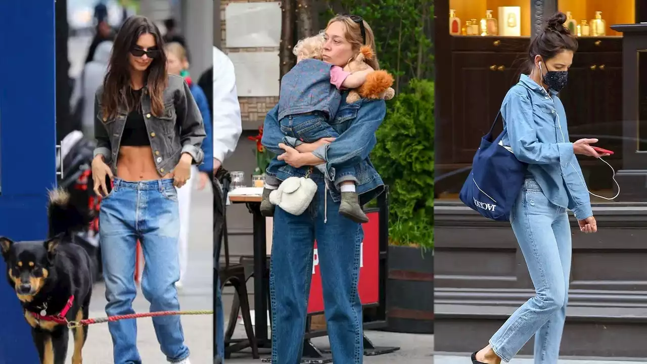 From EmRata To Katie, Die-Hard Double Denim Wearers Are Having Their Moment This Spring