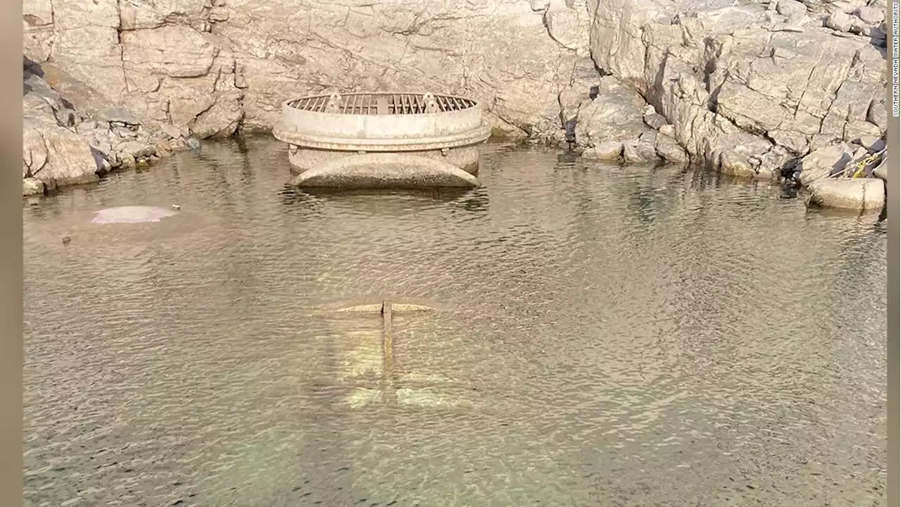 This water intake valve at Lake Mead is exposed for the first time amid historic drought