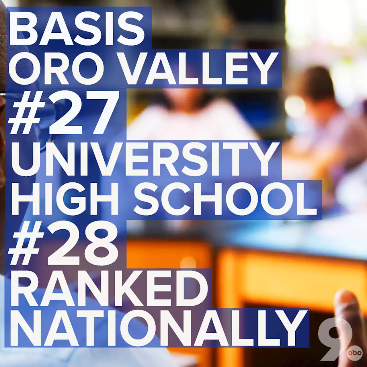 BASIS Oro Valley ranks #27 in America, University High School lands at #28