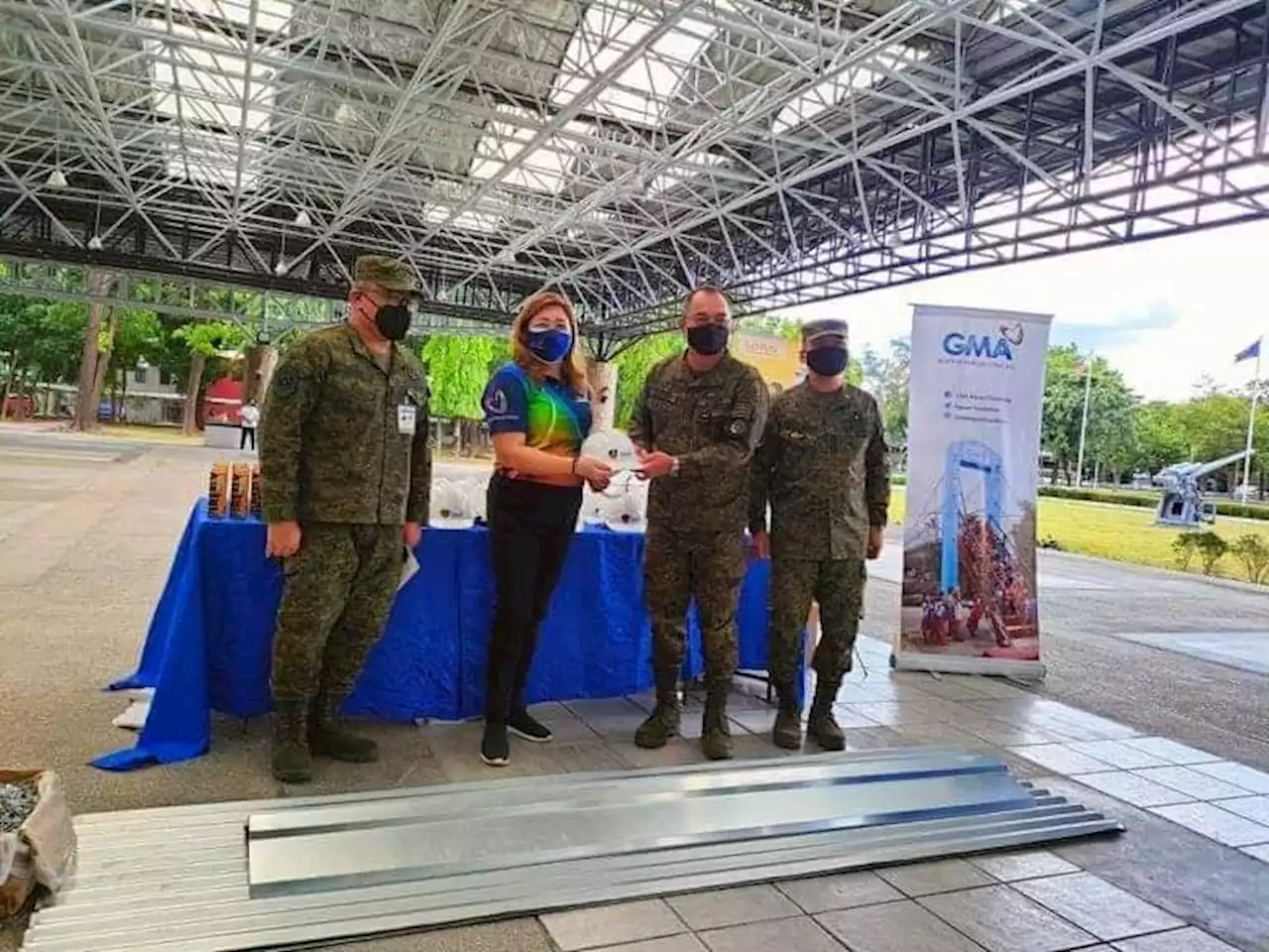 GMA Network through GMA Kapuso Foundation donates construction materials to the AFP