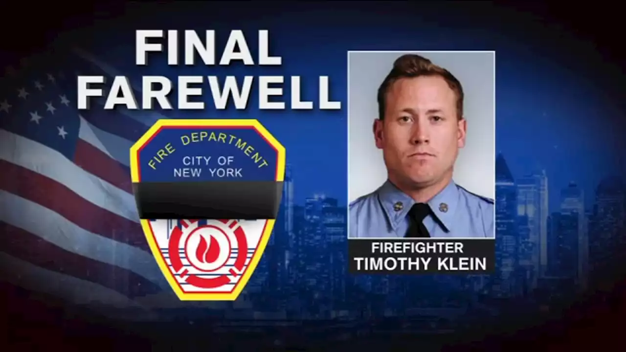 Funeral today for fallen FDNY Firefighter Timothy Klein in Queens