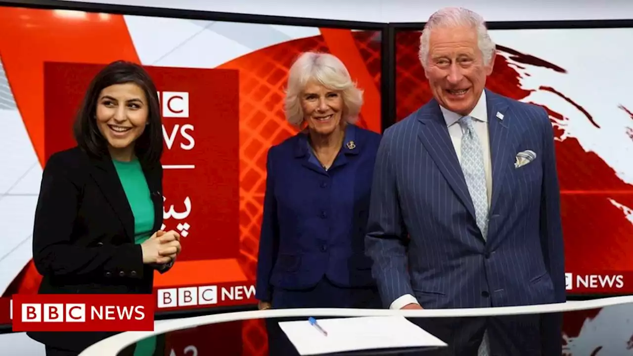 Prince Charles and Camilla tour BBC newsroom