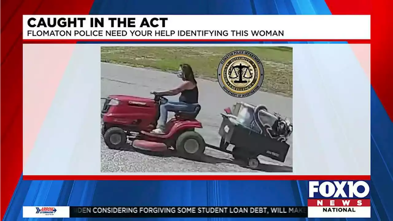 Flomaton PD still working the case of the woman and the stolen lawn mower